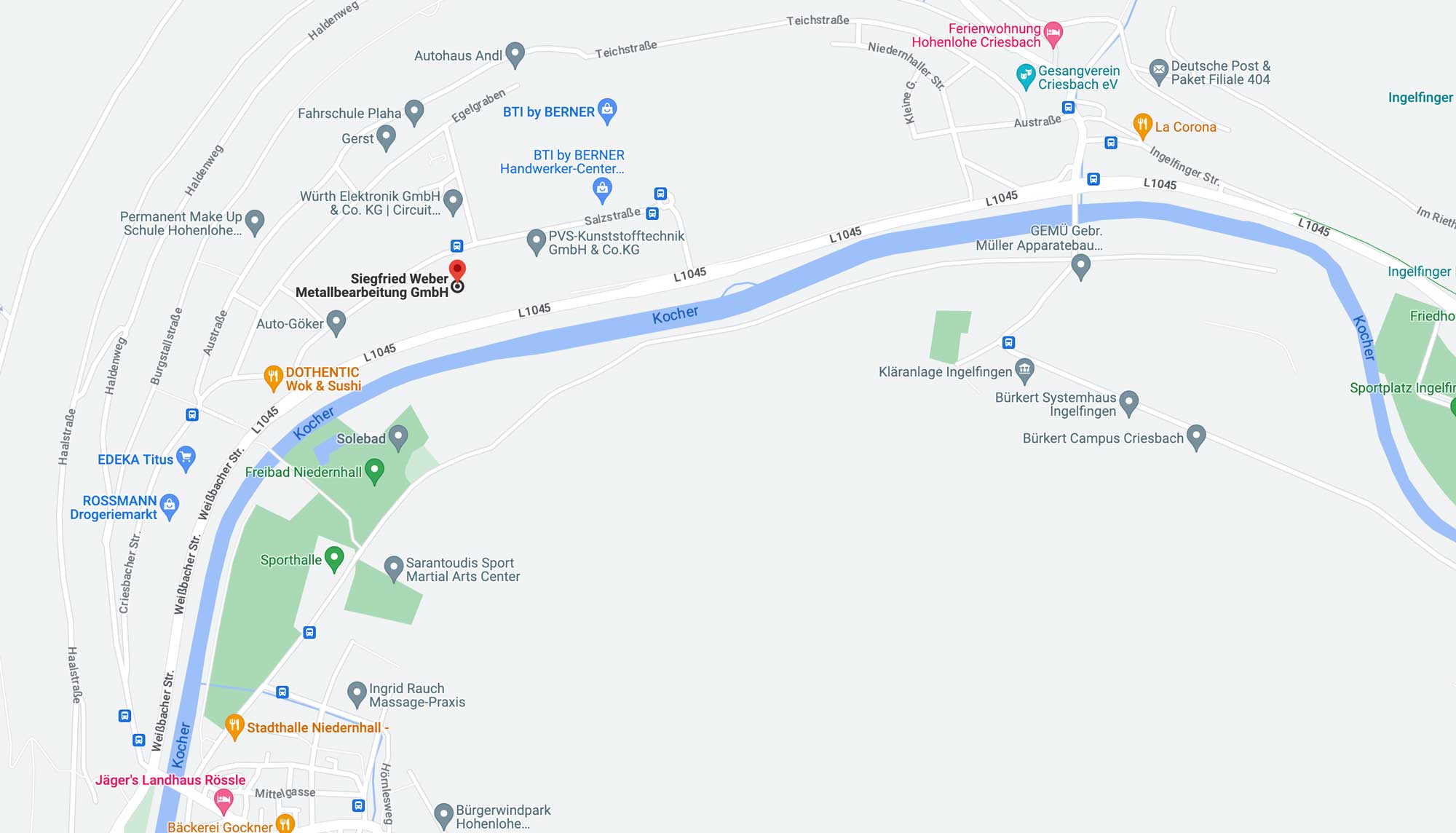 Anfahrt Weber Blechtechnik